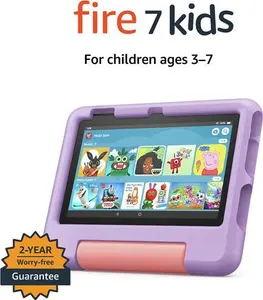 Amazon Fire 7 Kids Tablet For Ages 3-7, 7in 16GB - Purple