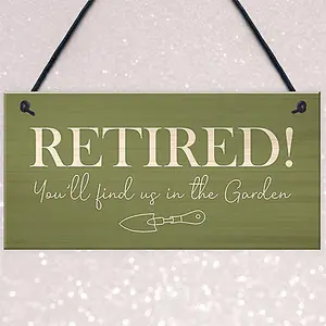 Red Ocean Funny Garden Sign Novelty Retirement Gift Hanging Door Summerhouse Sign Shed Sign Gift For Him Her Friendship Gift