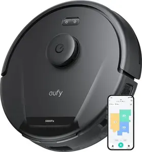 Eufy L60 Robot Vacuum Cleaner, Ultra Strong 5,000 Pa Suction To Remove Hair, Dust, Ipath Laser Navigation, For Deep Floor Cleaning, Ideal For Hard