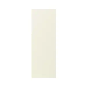 GoodHome Stevia Gloss cream slab Tall Wall End panel (H)900mm (W)320mm