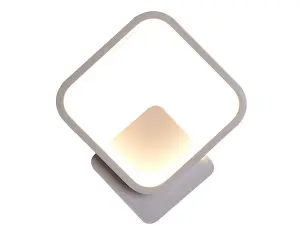 LED Wall Lamp Bedroom Light Nordic Modern White Aluminum 25x30cm