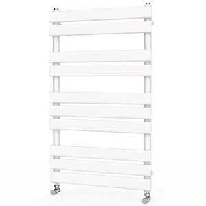 Rinse Flat Panel White Towel Radiator Bathroom Heated Towel Rail 1000x600mm