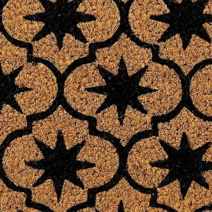 Natural Geo Star Door mat, 60cm x 40cm