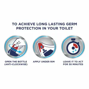 Domestos Zero Limescale Ocean Antibacterial Toilet Gel, 750ml, 3Pk