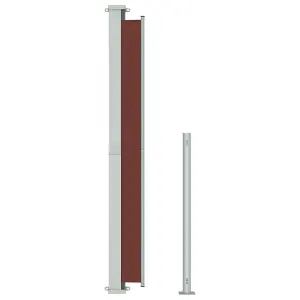 Berkfield Patio Retractable Side Awning 180x500 cm Brown