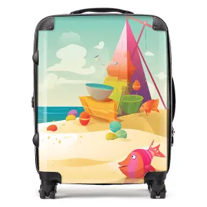 Fish On A Beach Holiday Suitcase - Large