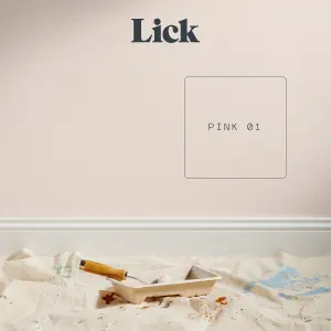 Lick Pink 01 Matt Emulsion paint, 2.5L