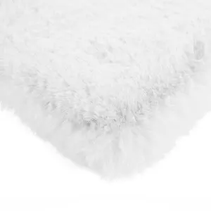 Faux Rabbit Fur Soft Silky White Premium Rug - 80cm X 150cm