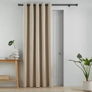 Catherine Lansfield Wilson Blackout Thermal 117x213cm Door Panel Natural