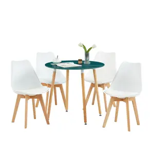 Dex 4 - Person Dining Set Turquoise / White