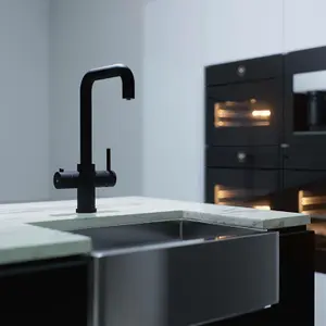 4-In-1 Hot Water Kitchen Tap With Tank & Filter, Matt Black Finish - SIA HWT4MB