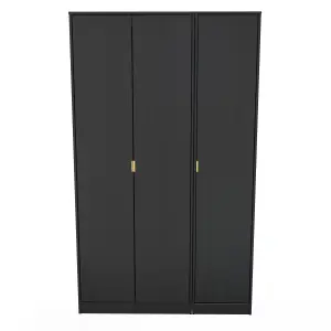 Madrid 3 Door Robe in Black Ash (Ready Assembled)