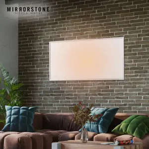 Mirrorstone 700W Classic Infrared Heating Panel With White Frame