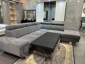 Artic Sofa-Bed with Storage Right Hand Facing Corner in Grey