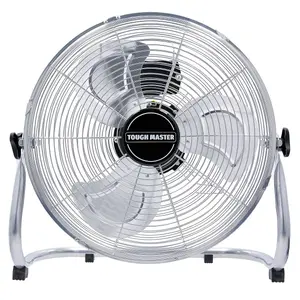 TOUGH MASTER Industrial Fan 16" Inch, Portable Floor Fan, High Velocity Drum Fan with 3 Speeds, Steel Body, Adjustable Head