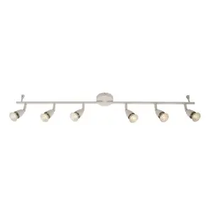 Luminosa Amalfi Adjustable 6 Light Spotlight Gloss White, GU10