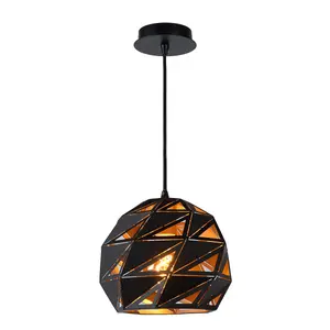 Lucide Malunga Modern Pendant Light 25cm - 1xE27 - Black