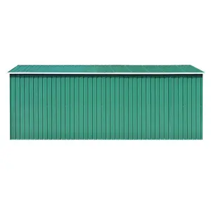 Berkfield Garden Shed 257x489x181 cm Metal Green