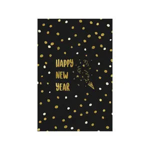 Happy New Year Gold - Wrapped Canvas Print 152.4cm H x 101.6cm W x 3.81cm D