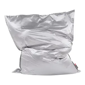 Extra Large Bean Bag Silver FUZZY