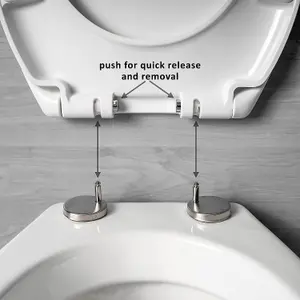 Soft Close Anti Bacterial Toilet Seat With Easy Release