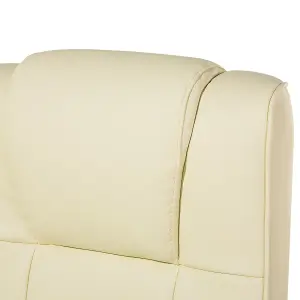 Massage Chair COMFORT Faux Leather Light Beige