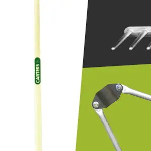 Pegdev - PDL - 18 Tooth Aluminium Landscape Rake with Leaf Scoop Grab Hands - Efficient Garden Maintenance Set.