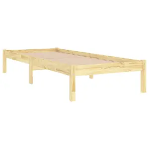 Berkfield Bed Frame Solid Wood 75x190 cm Small Single