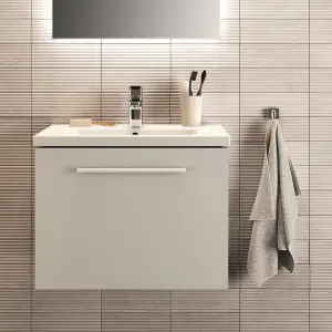 Ideal Standard i.life S Compact Matt White Wall-mounted Bathroom Vanity unit (H) 440mm (W) 600mm