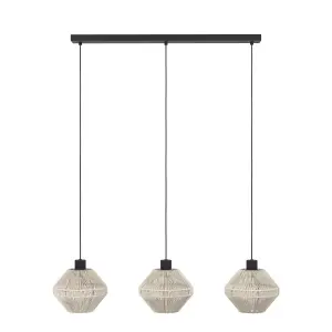 EGLO Midsumer Timeless Fabric Three Light Pendant