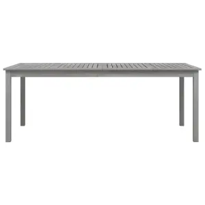 Berkfield Garden Table Grey 200x100x75 cm Solid Wood Acacia