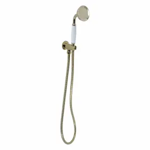 ENKI Traditional English Gold White Brass White Handheld Shower Head & Hose EO016