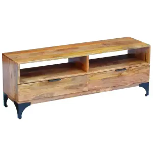 Berkfield TV Stand Mango Wood 120x35x45 cm