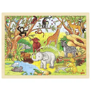 Goki Wooden Africa Animals Puzzle - 48 Piece