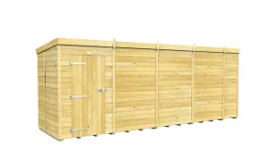 18 x 5 Feet Pent Shed - Single Door Without Windows - Wood - L147 x W533 x H201 cm