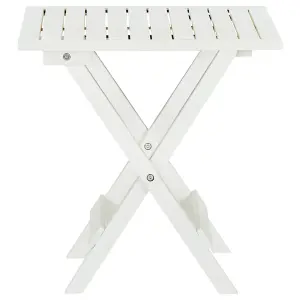 Berkfield Bistro Table White 46x46x47 cm Solid Acacia Wood