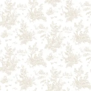 Galerie Abby Rose 4 Beige Toile Smooth Wallpaper