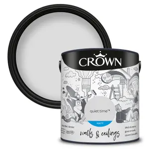 Crown Walls & Ceilings Matt Emulsion Paint Quiet Time - 2.5L