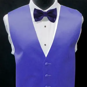 Dark Purple Satin Polyester Bow Tie for Casual & Formal Wear, Wedding Party Accessory