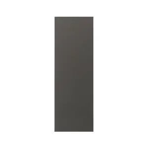 GoodHome Garcinia Integrated handle Gloss anthracite Tall larder Cabinet door (W)500mm (H)1467mm (T)19mm