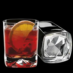 Luigi Bormioli Strauss Clear Round Crystal Dishwasher Safe Whisky Glasses Set 285ml Pack of 4