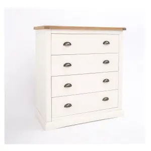 Cosenza 4 Drawer Chest of Drawers Brass Cup Handle