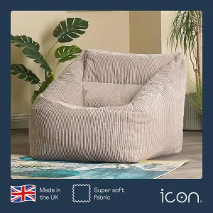 icon Morgan Corduroy Armchair Bean Bag Natural Giant Bean Bag Chair