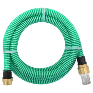 Berkfield Suction Hose with Brass Connectors 10 m 25 mm Green