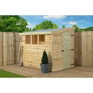 6 Ft. W x 10 Ft. D Shiplap Pent Wooden Shed