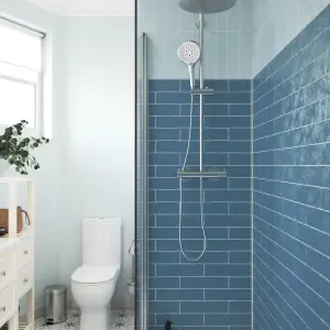 Cooke & Lewis Solani Chrome effect Thermostatic Mixer Shower