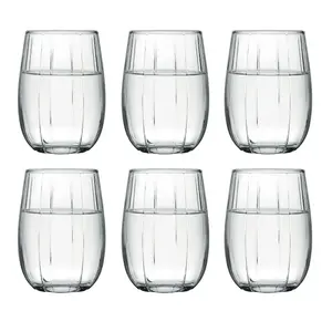 URBNLIVING 11cm Height 380ml Rounded Glasses Sleeve Set of 6