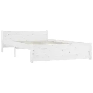 Berkfield Bed Frame with Drawers White 150x200 cm 5FT King Size