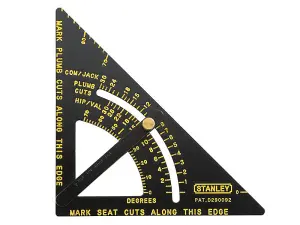 Stanley Tools 170mm Adjustable Quick Square for Precision Measuring and Cutting