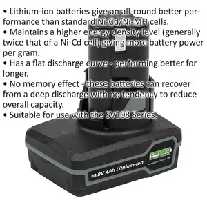 High-Performance 10.8V 4Ah Lithium-ion Battery for SV108 Series Power Tools